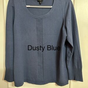 Talbots Dusty Blue Crew Neck Sweater Size 1X